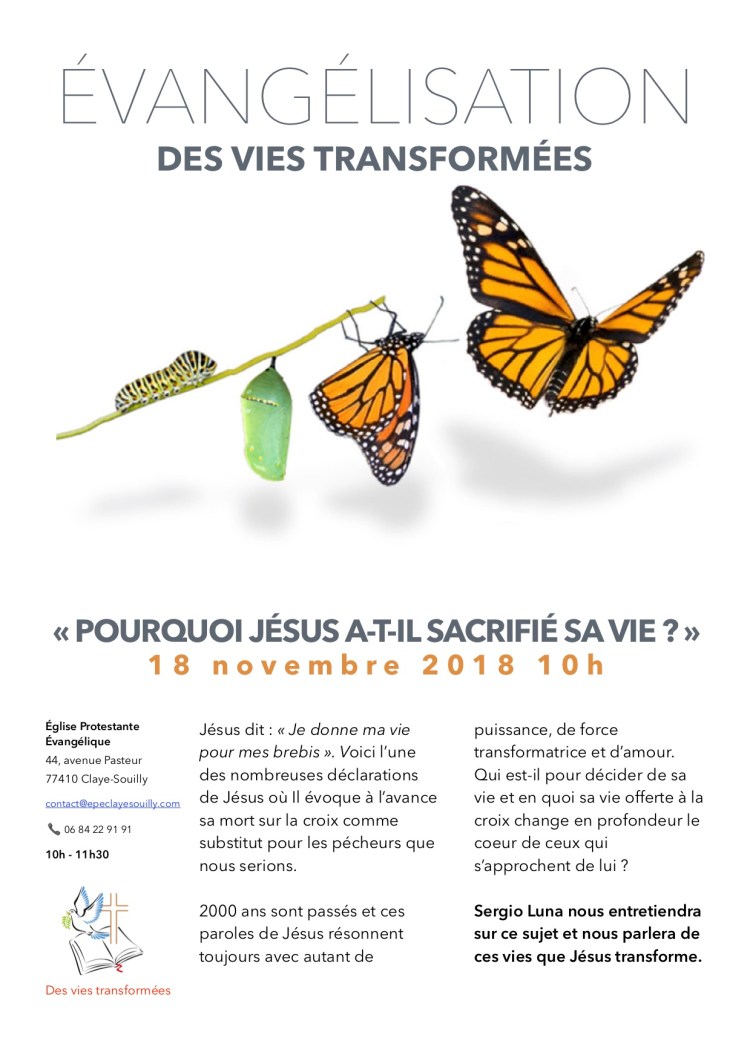 2018.11.18 evangelisation Pourquoi Jesus a-t-il sacrifie sa vie